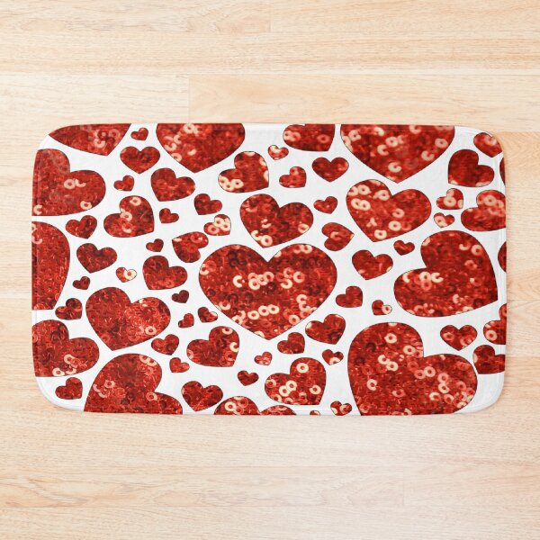 Item preview, glitter print red valentines day heart designed and sold by Gossip Rag.