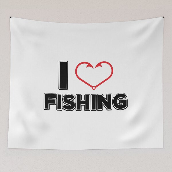 Item preview, Funny Fishing I Love Fishing print designed and sold by jakehughes2015.