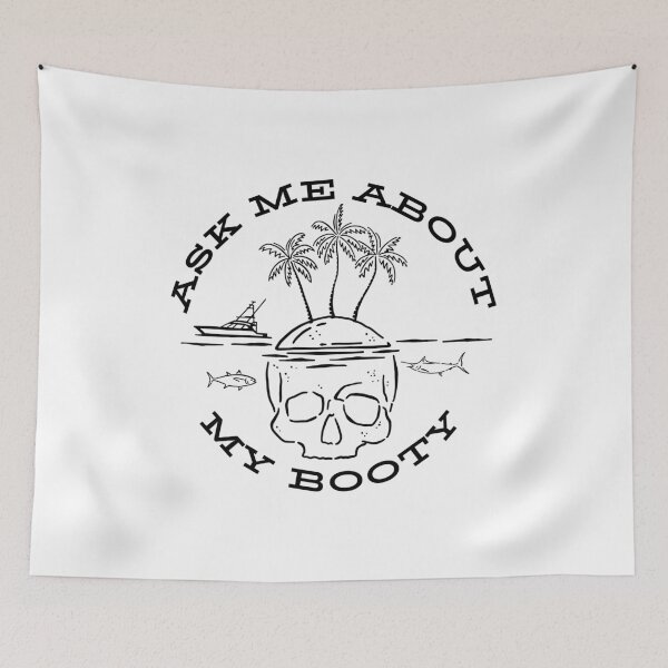 Item preview, Pirate Booty Costume / Skull Island, Palms / Funny Saying design designed and sold by CreatedByHeidi.