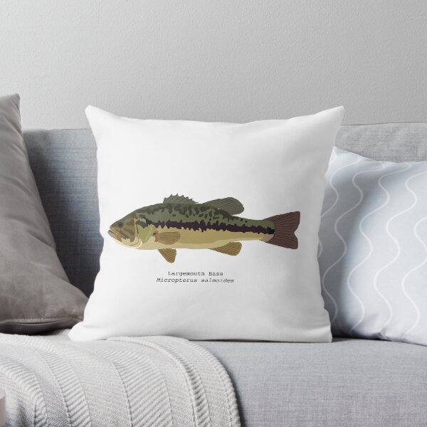 Largemouth Bass Throw Pillow