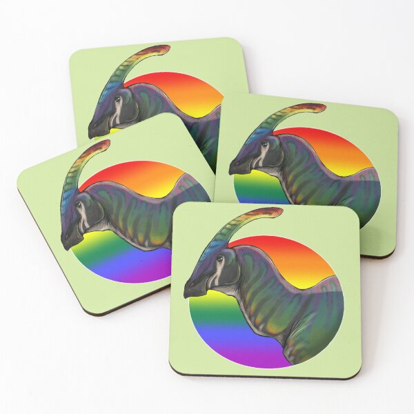 Item preview, PRIDE dinosaurs: Parasaurolophus (gay flag) designed and sold by DinoDJ.
