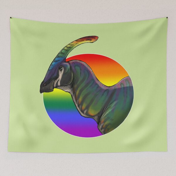 Item preview, PRIDE dinosaurs: Parasaurolophus (gay flag) designed and sold by DinoDJ.