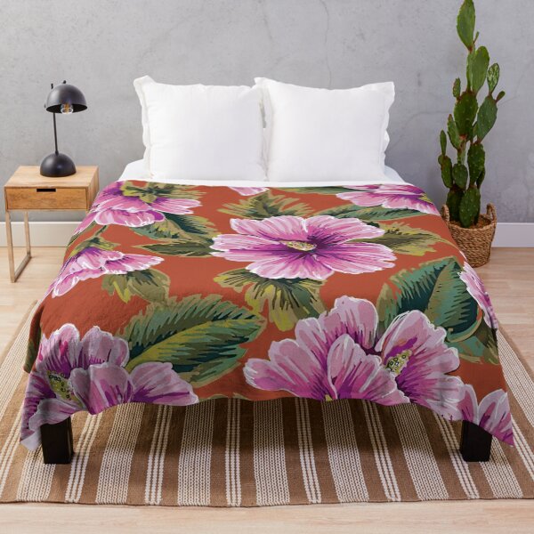 Item preview, Pink Hibiscus on Coral Ground designed and sold by Leslie Rogers Todder.