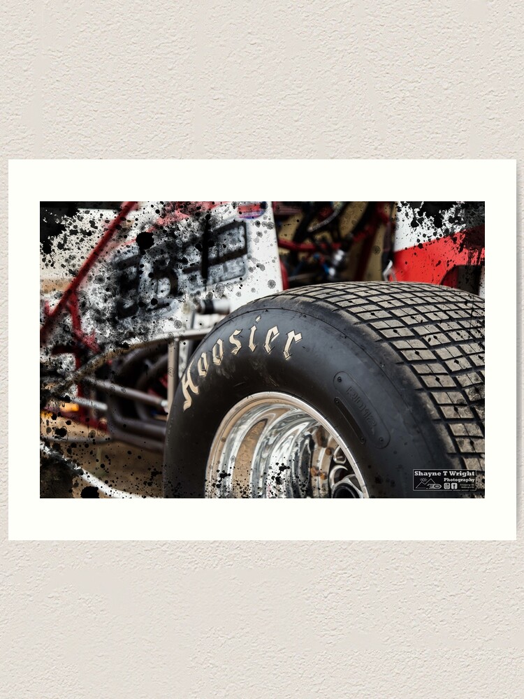 "Hoosier Sprint car tire on show." Art Print for Sale by