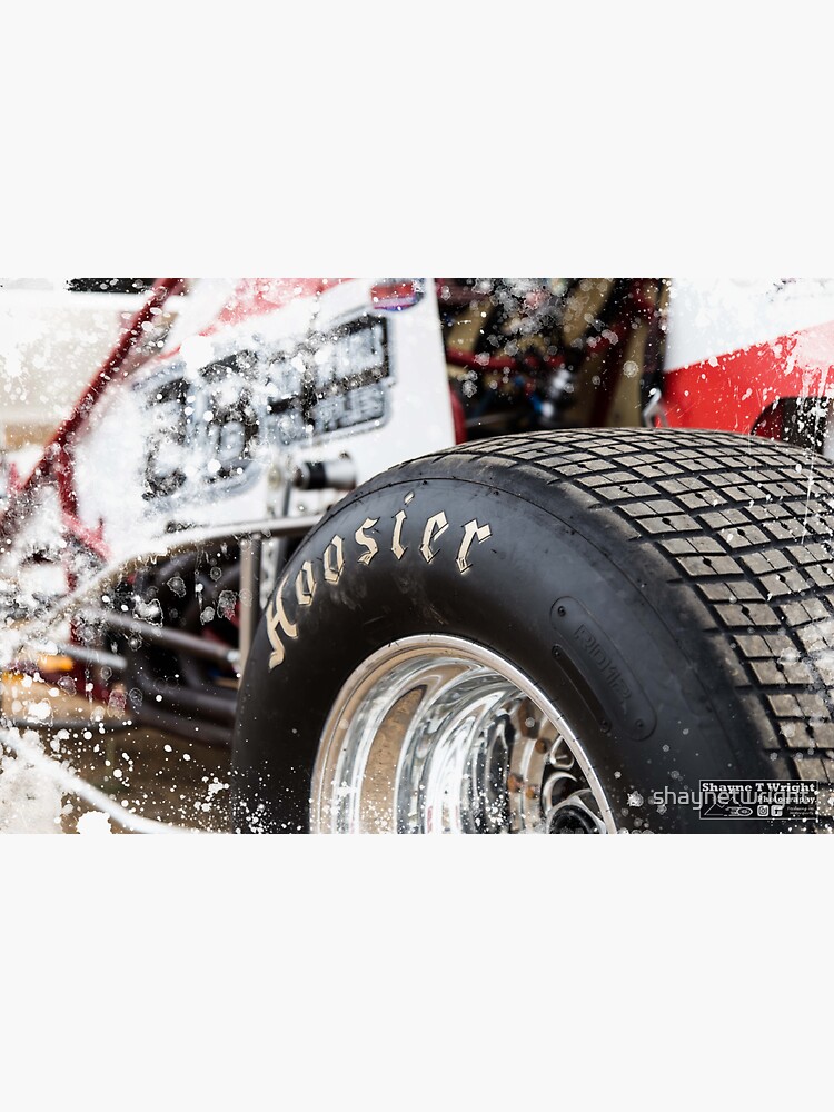 "Hoosier Sprint car tire on show." Sticker for Sale by