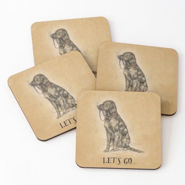 Item preview, Lets Go: Patient dog ready to go for a walk designed and sold by ebrawne.