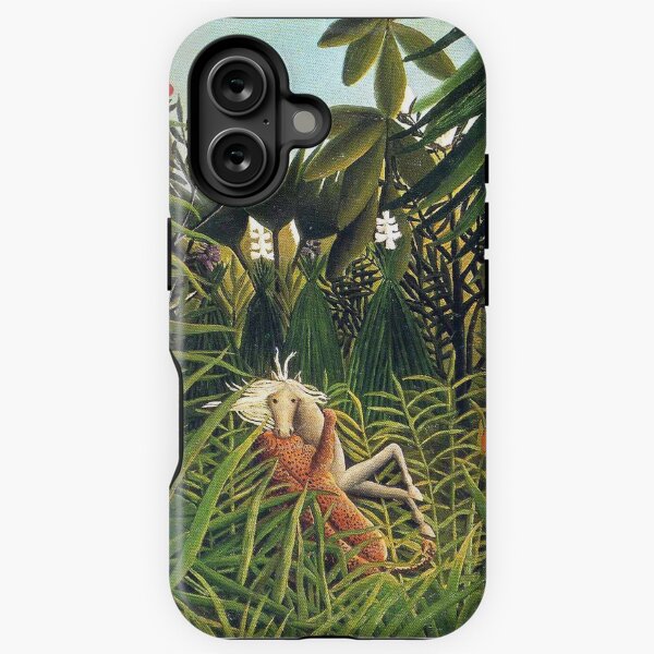 Aperçu de l'œuvre Jaguar attaquant un cheval - Henri Rousseau créée et vendue par forgottenbeauty.