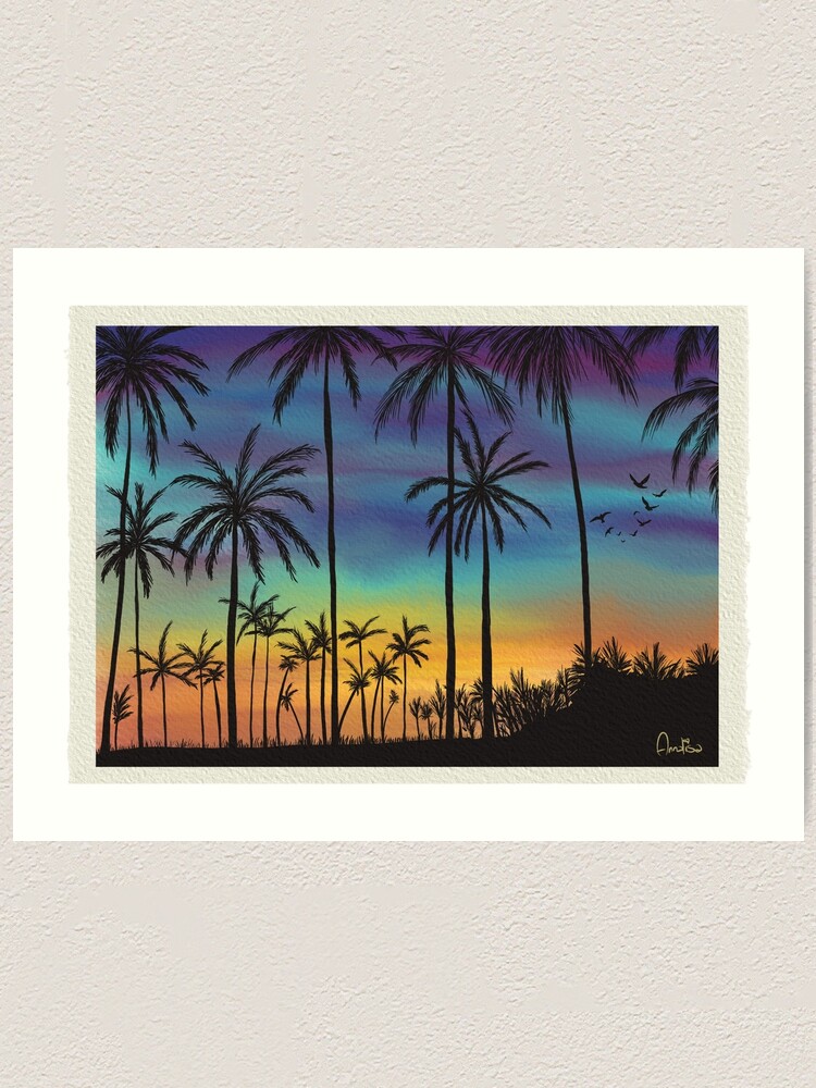 Alternate view of Summer sunset artwork By Annalisa Amato Art Print