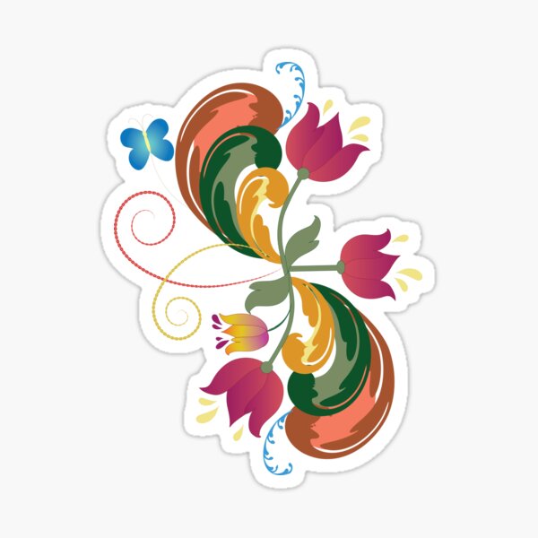 Item preview, Scandinavian Style Colorful Folk-Art Illustration designed and sold by Deborah Goschy.