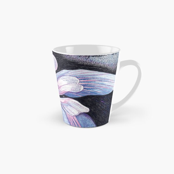 Fleur Columbine bleue (génuflexion à O'Keeffe) Mug long