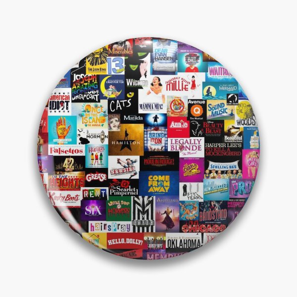 Broadway Show Logo Collage Pin