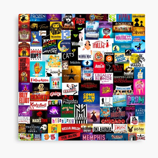 Broadway Show Logo Collage Canvas Print