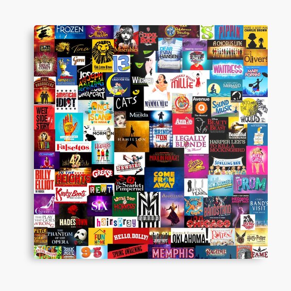 Broadway Show Logo Collage Metal Print