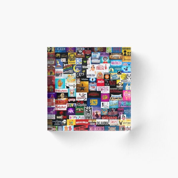 Broadway Show Logo Collage Acrylic Block