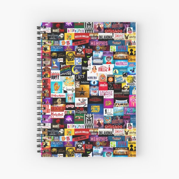 Broadway Show Logo Collage Spiral Notebook