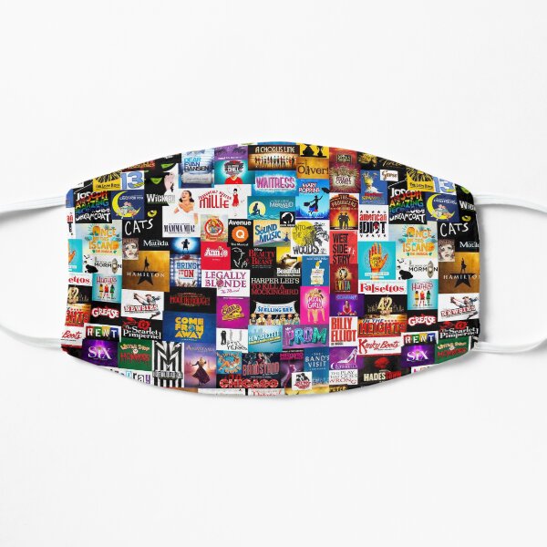 Broadway Show Logo Collage Flat Mask