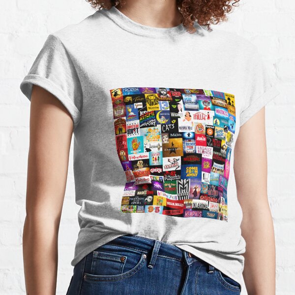 Broadway Show Logo Collage Camiseta clásica