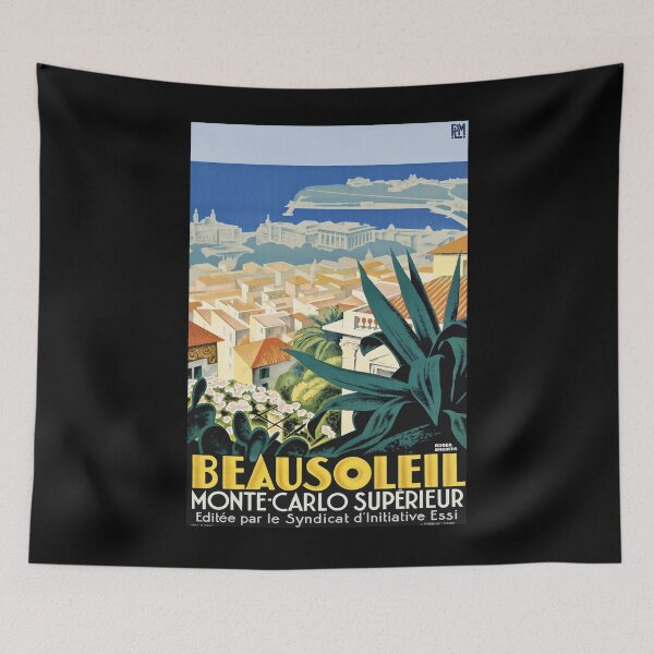 Item preview, PLM Beausoleil vintage travel poster designed and sold by stickart-marek.