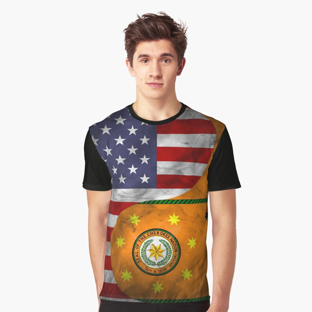  Yin Yang Flag Combination of America and Chad Face