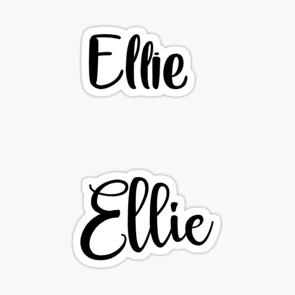 Ellie Female Name - in Stylish Lettering Cursive Typography Text