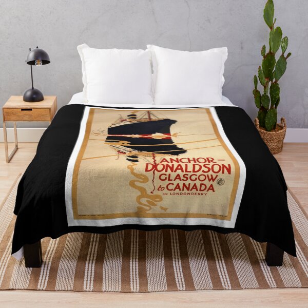 Item preview, Glasgow to Canada vintage travel poster designed and sold by stickart-marek.