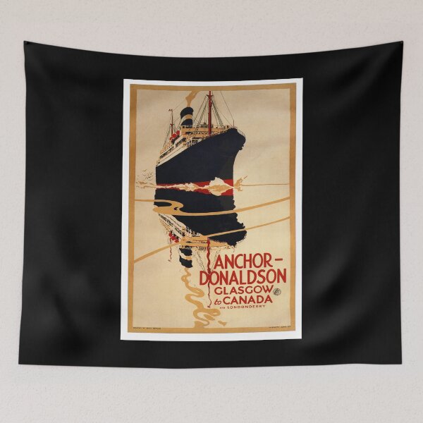 Item preview, Glasgow to Canada vintage travel poster designed and sold by stickart-marek.