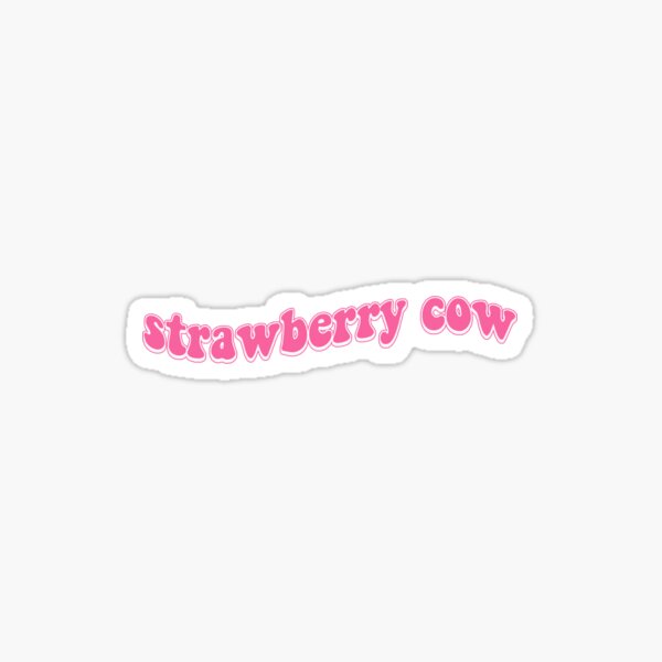 Strawberry Cow Stickers Redbubble - strawberry cow song roblox id