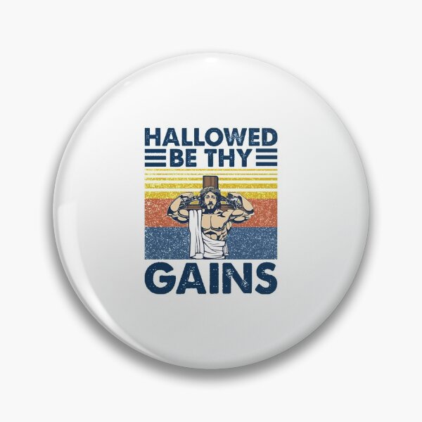 Item preview, Hallowed Be Thy Gains Jesus Gym Vintage  designed and sold by jaydinwal58.