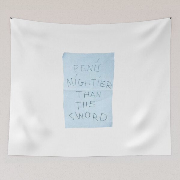 Item preview, Morrissey's Penis Poster Without Morrissey (Blue White Black) designed and sold by Kathryn Bradley Anderson.