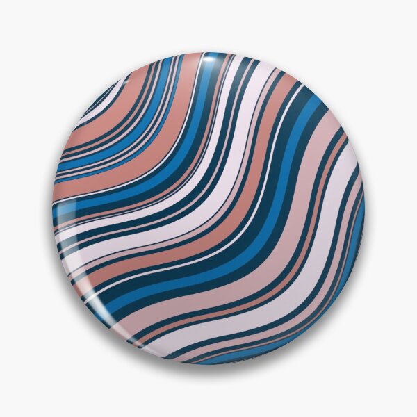 Item preview, Retro Blue and Peach Waves designed and sold by MelindaLedsome.