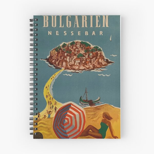 Artikelvorschau, Bulgarien Nessebar vintage travel poster entworfen und verkauft von stickart-marek.