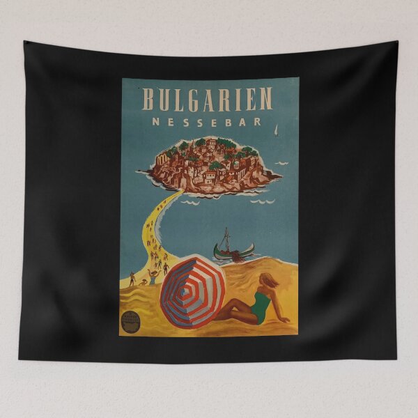Item preview, Bulgarien Nessebar vintage travel poster designed and sold by stickart-marek.