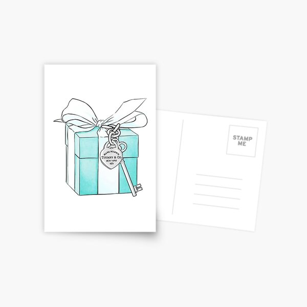 Tiffany Box and Key Postcard