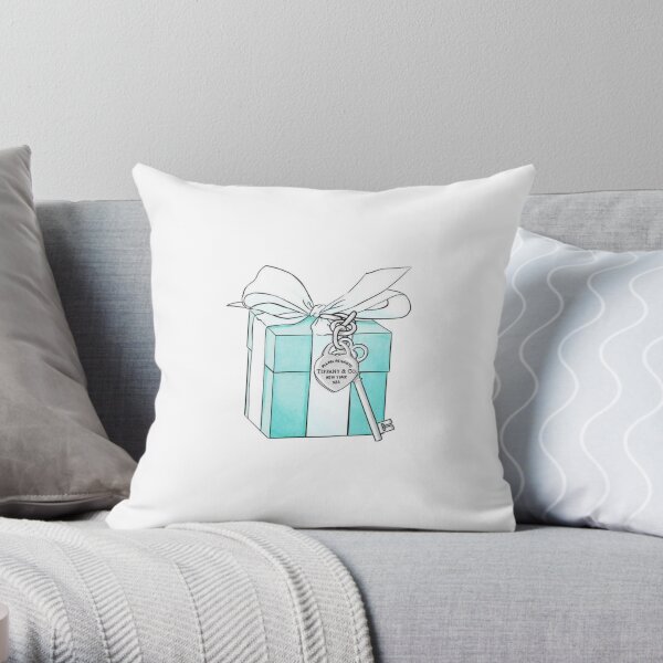 Tiffany Box and Key Throw Pillow