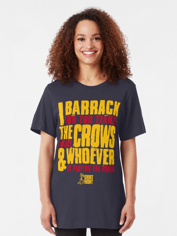 Alternate view of Two Teams: Crows Slim Fit T-Shirt