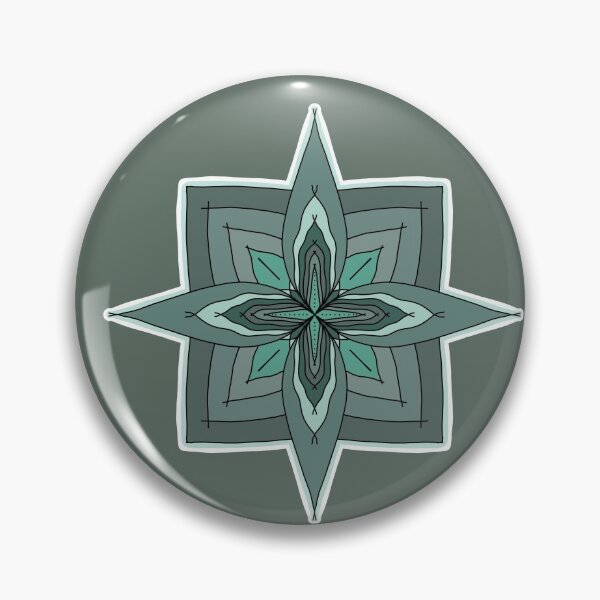 Item preview, Simple mandala (green) designed and sold by t-r-e-x--.