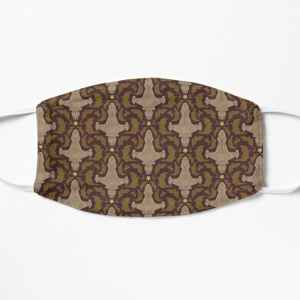 Leaf on the Wind Damask Flat Mask