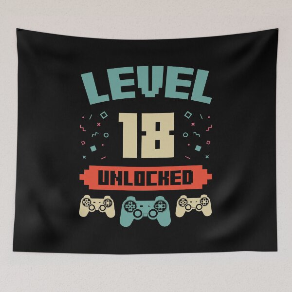 Item preview, Level 18 Unlocked - 18th Birthday Gift designed and sold by EstelleStar.