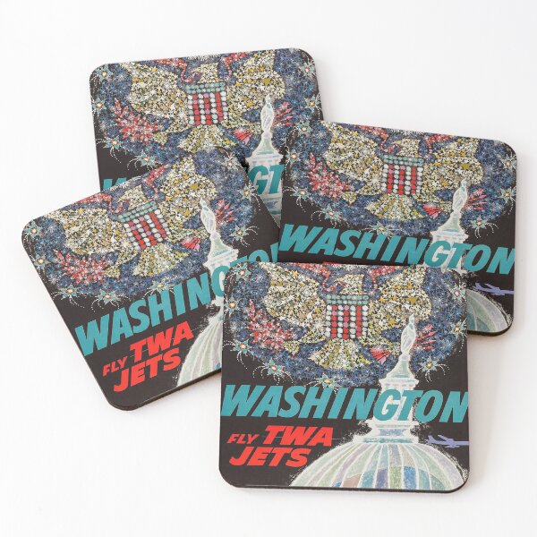 Item preview, Washington vintage travel poster designed and sold by stickart-marek.