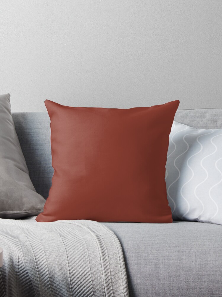 Thumbnail 1 of 4, Pillow, PLAIN SOLID BURNT UMBER 100 SHADES OF BROWN ON OZCUSHIONS designed and sold by ozcushions.