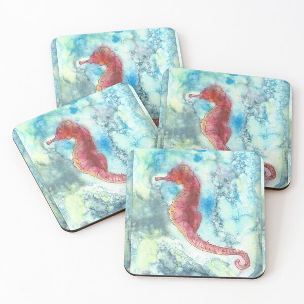 Item preview, Sea Horse in Alcohol Ink  designed and sold by greenflashwear.