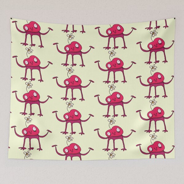 Item preview, Flower Head Funny Hand Drawn Monster Doodle designed and sold by PastelPickles.