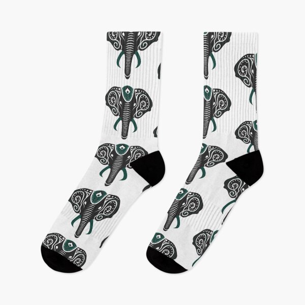 Item preview, Geometric Mandala Elephant Teal Henna Inspired  designed and sold by AlwaysGrowing.