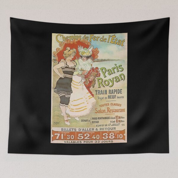 Item preview, Paris Royan vintage travel poster designed and sold by stickart-marek.