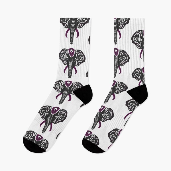 Item preview, Geometric Mandala Elephant Purple Henna Inspired  designed and sold by AlwaysGrowing.