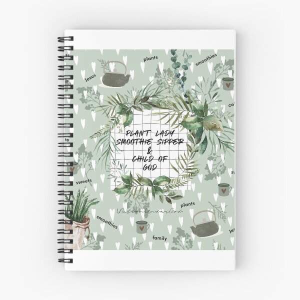 Item preview, Plant Lady, Smoothie Sipper, and Child of God sage green design with white hearts, country style living designed and sold by 1NationUnderGod.