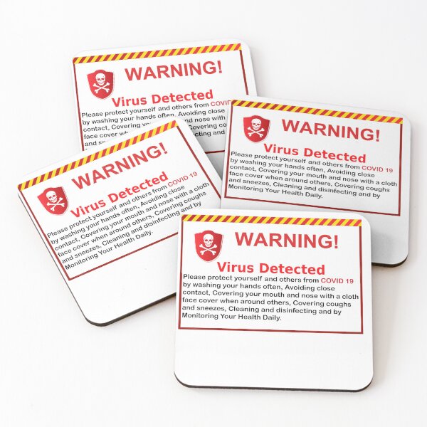 Item preview, Corona virus Warning  designed and sold by gimhan.