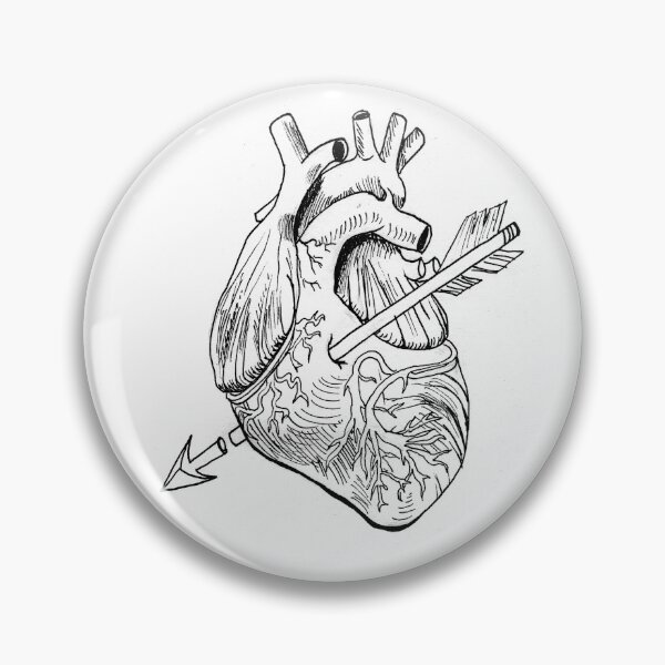 Item preview, Dibujo de corazón con flecha en tinta designed and sold by CecyLL.