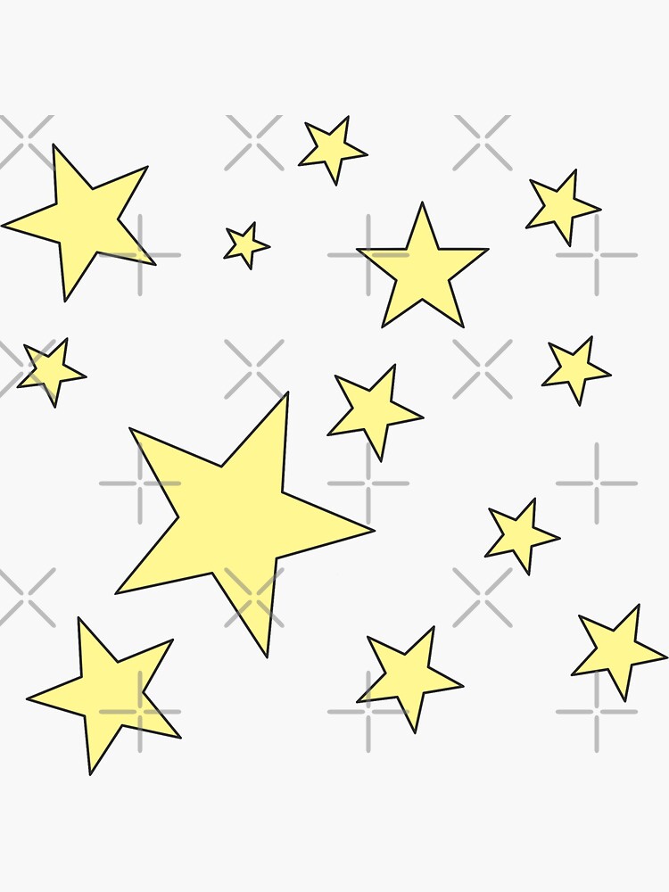 Yellow Star Pack Sticker For Sale By Phoebebullock Redbubble