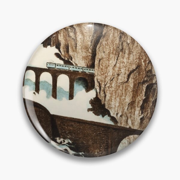 Item preview, Schoellenen Goeschenen vintage travel poster designed and sold by stickart-marek.
